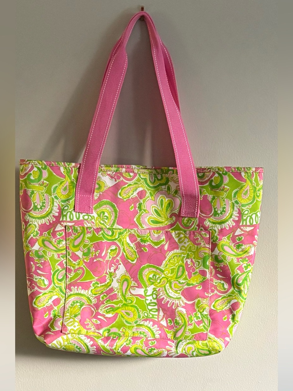Lilly Pulitzer Pink and Green Insulated Tote